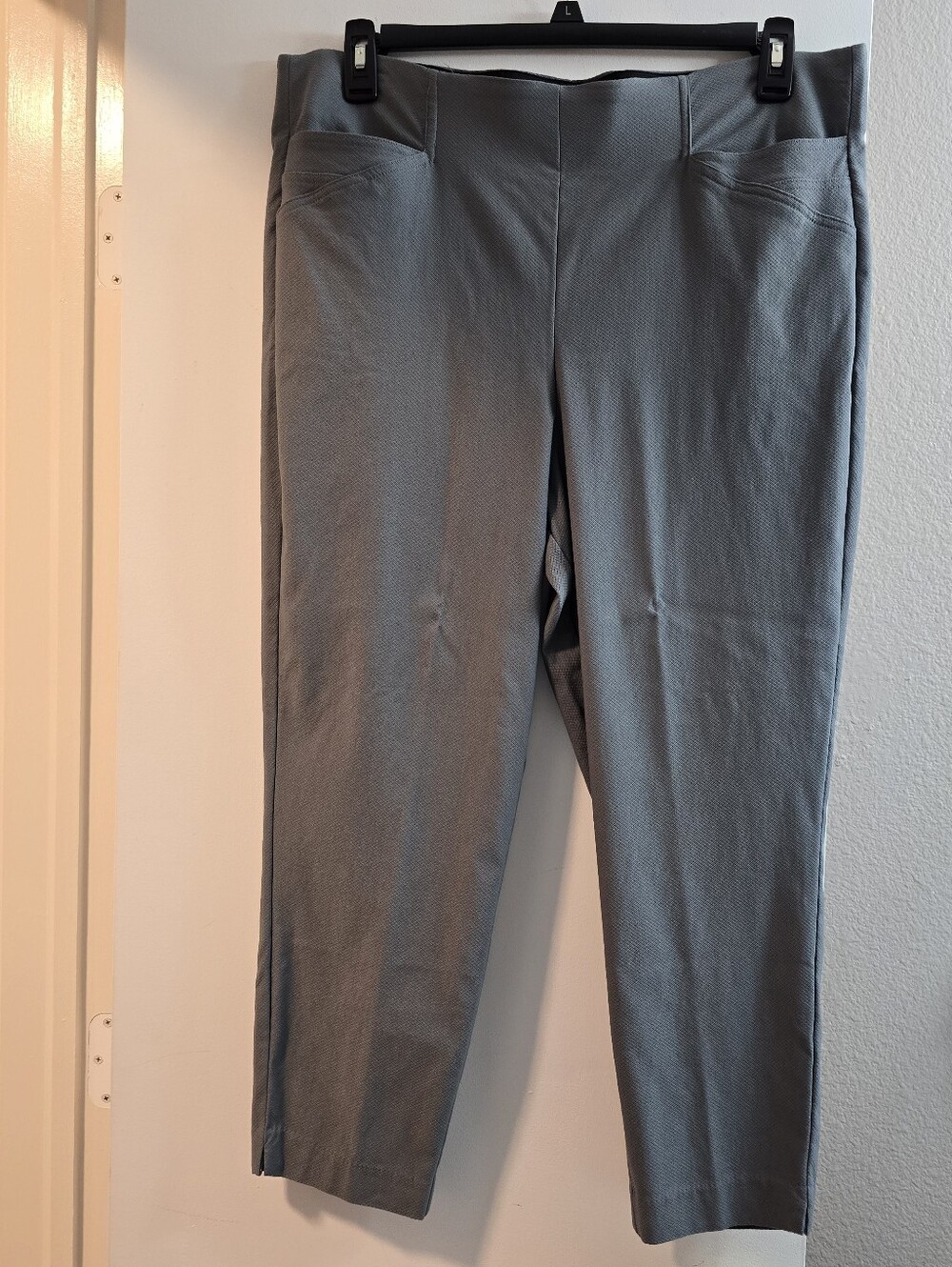 40 Maurices Stretch Ponte Slim Ankle Pants in Steel Gray
